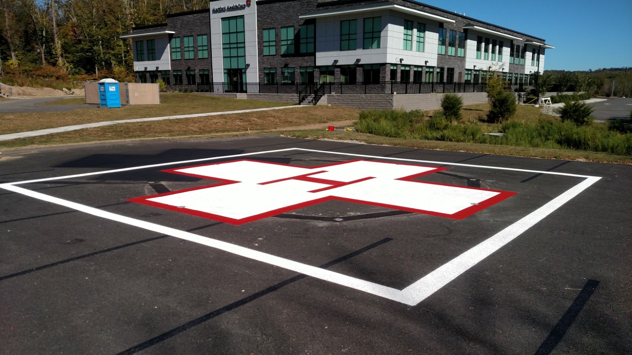 Helicopter Landing Pad Painting