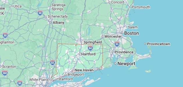 connecticut and new england service area map